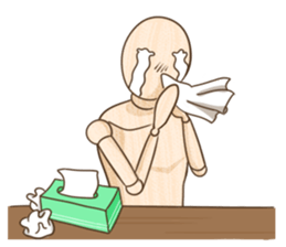 Wooden doll's daily life sticker #9489578