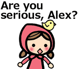 Stickers for Alex (English) sticker #9489959