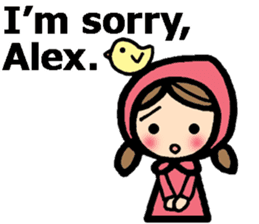 Stickers for Alex (English) sticker #9489963