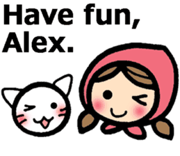 Stickers for Alex (English) sticker #9489975