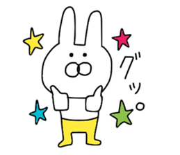 Of yellow pants rabbit sticker #9490987