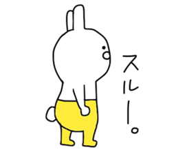 Of yellow pants rabbit sticker #9491014