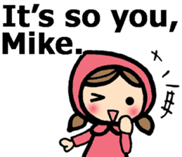 Stickers for Mike (English) sticker #9491125