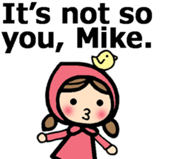 Stickers for Mike (English) sticker #9491126