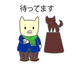 chubby pig sticker #9491736