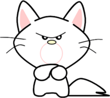 Bright white cat sticker #9491787