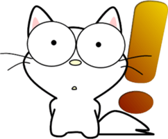 Bright white cat sticker #9491794