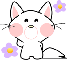 Bright white cat sticker #9491795