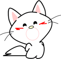 Bright white cat sticker #9491796