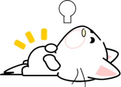 Bright white cat sticker #9491799