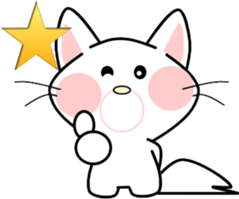 Bright white cat sticker #9491800