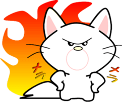 Bright white cat sticker #9491808