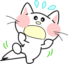 Bright white cat sticker #9491810