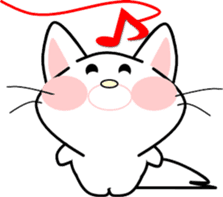 Bright white cat sticker #9491819