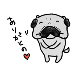 hiroshima pug sticker sticker #9491870