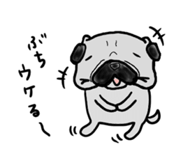 hiroshima pug sticker sticker #9491872
