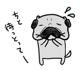 hiroshima pug sticker sticker #9491880