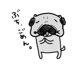 hiroshima pug sticker sticker #9491882