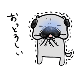hiroshima pug sticker sticker #9491888