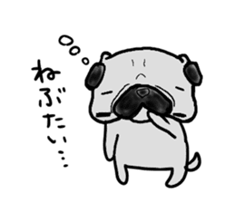 hiroshima pug sticker sticker #9491889