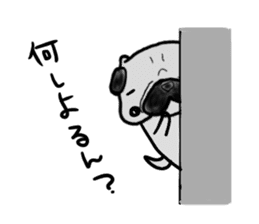 hiroshima pug sticker sticker #9491894