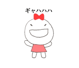 Ribbon girl. sticker #9492344