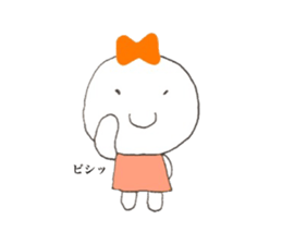 Ribbon girl. sticker #9492346