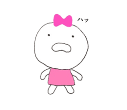 Ribbon girl. sticker #9492347