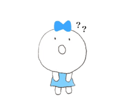 Ribbon girl. sticker #9492348