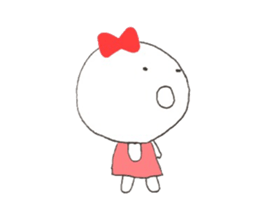 Ribbon girl. sticker #9492349