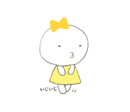 Ribbon girl. sticker #9492350