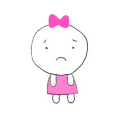 Ribbon girl. sticker #9492352