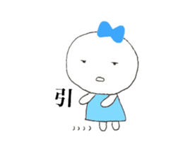 Ribbon girl. sticker #9492353