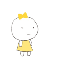 Ribbon girl. sticker #9492355