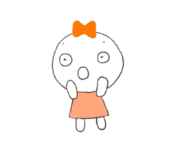 Ribbon girl. sticker #9492356