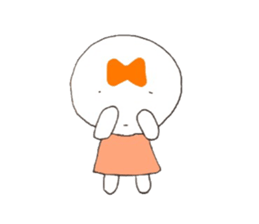 Ribbon girl. sticker #9492361