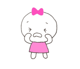 Ribbon girl. sticker #9492362