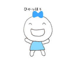 Ribbon girl. sticker #9492363