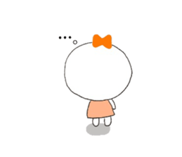 Ribbon girl. sticker #9492366