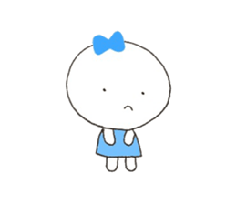 Ribbon girl. sticker #9492368