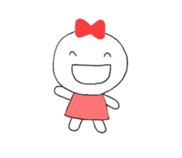 Ribbon girl. sticker #9492369