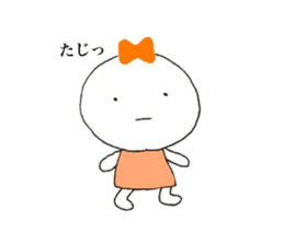 Ribbon girl. sticker #9492371