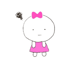 Ribbon girl. sticker #9492372