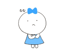 Ribbon girl. sticker #9492373