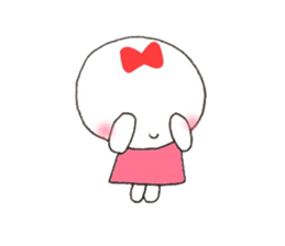 Ribbon girl. sticker #9492374