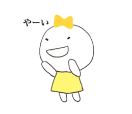 Ribbon girl. sticker #9492375