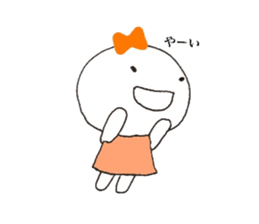 Ribbon girl. sticker #9492376