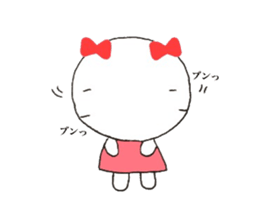 Ribbon girl. sticker #9492379