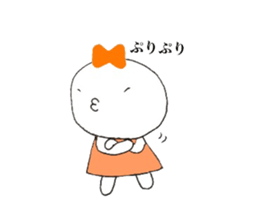 Ribbon girl. sticker #9492382