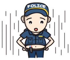 Cute Policeman sticker #9492821